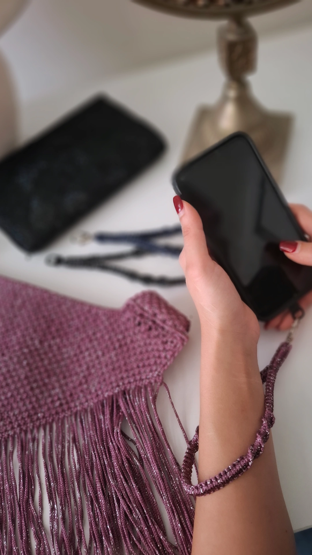 نیم ست مکرومه